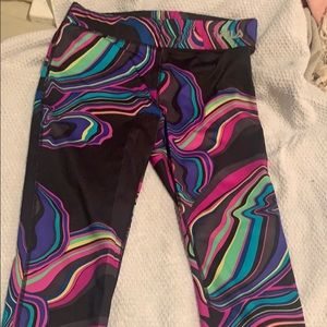 Bright patterned work out pants